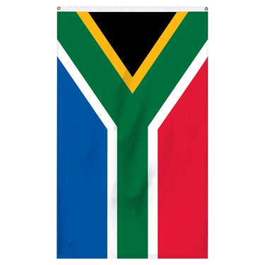 South Africa National flag for sale to buy online from Atlantic Flag and Pole. Black, yellow, green, white, red, and blue colored flag.